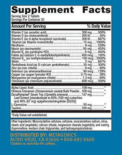 MetaGlycemX™ | Metagenics® | 60 or 120 Tablets