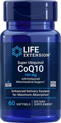 Super Ubiquinol CoQ10 100mg | Life Extension® | 60 Softgels