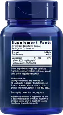 Neuro-Mag® Magnesium L-Threonate | Life Extension® | 90 Vegetarian Capsules