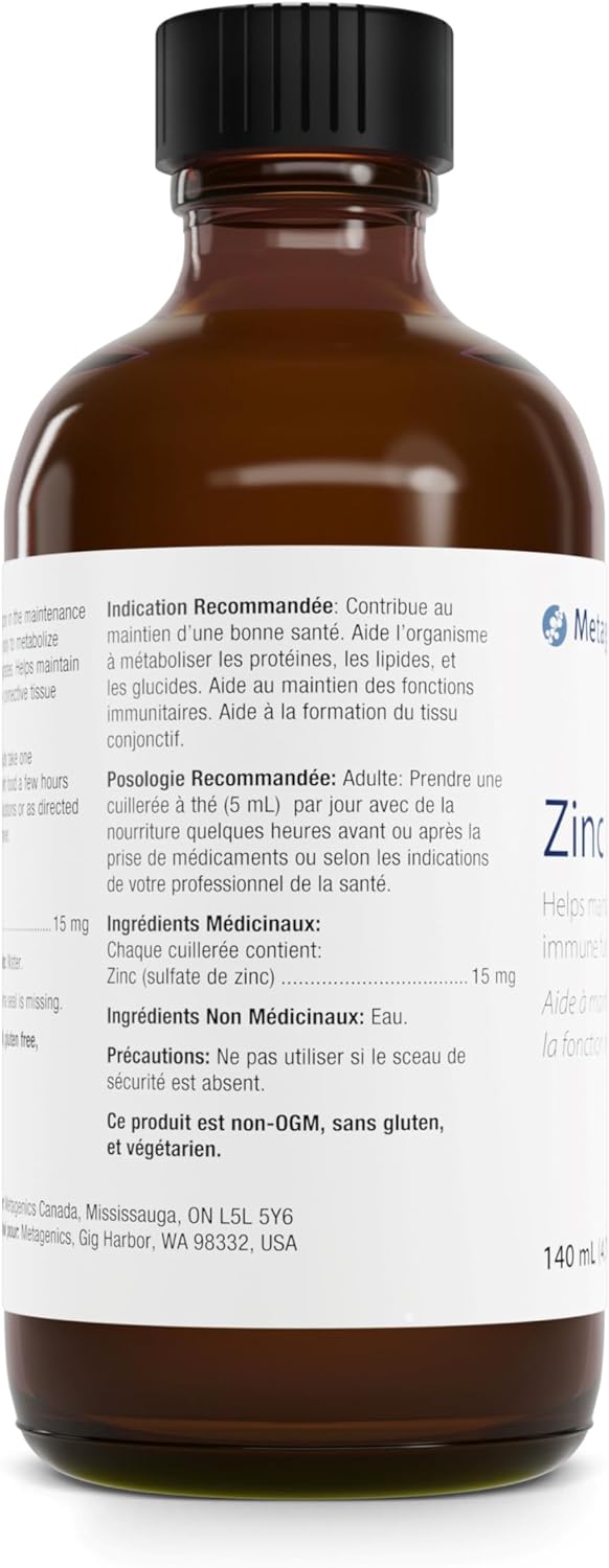 Zinc Liquid™ | Metagenics® | 140 mL (4 fl. oz.) Liquid