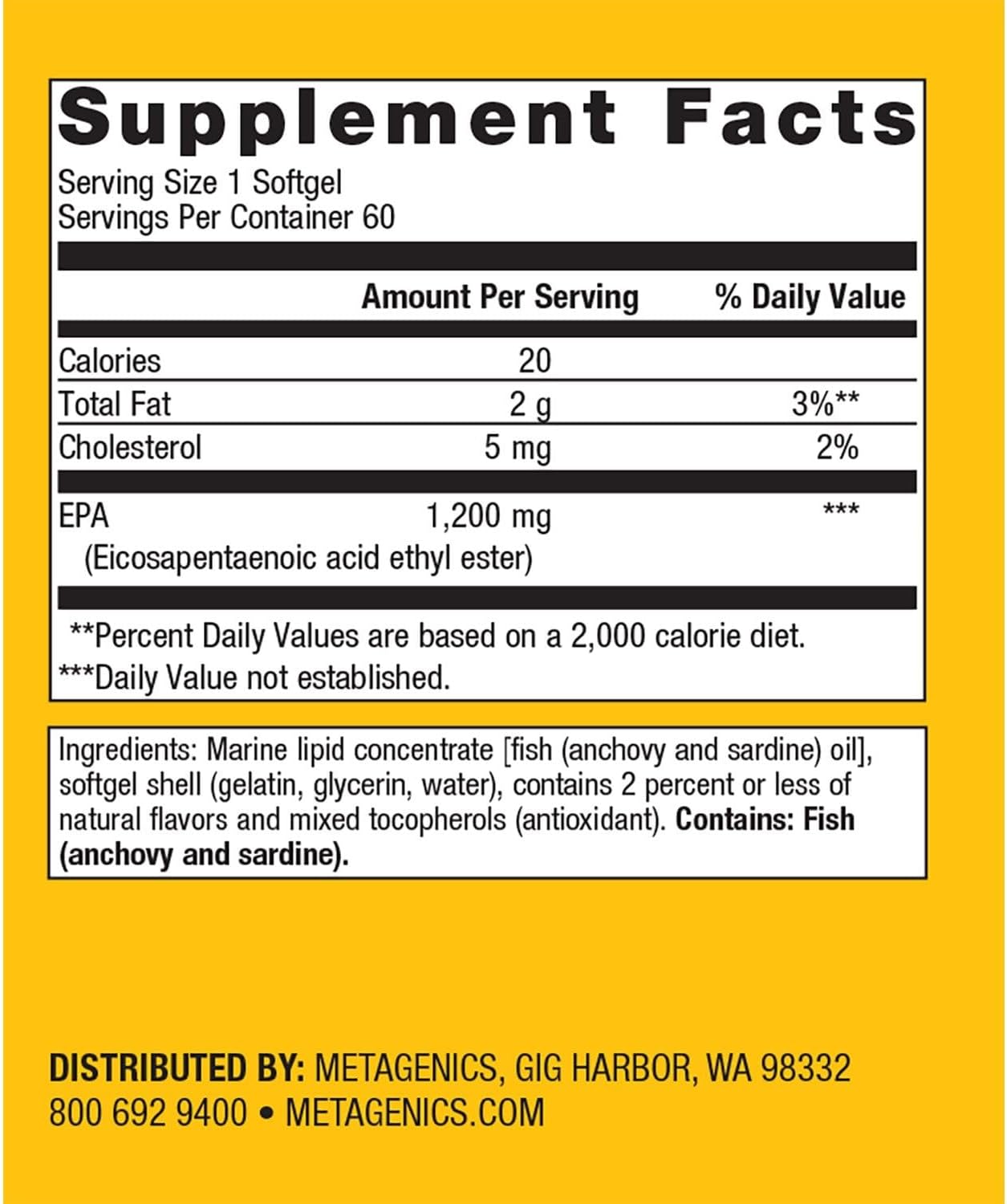 OmegaGenics® EPA 1200 | Metagenics® | 60 Softgels