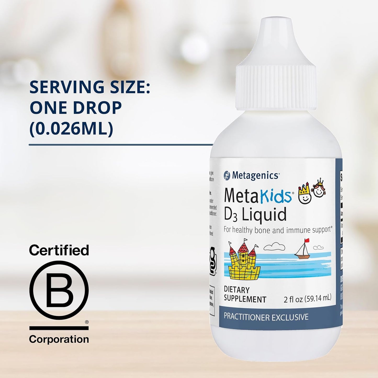 MetaKids D3 Liquid | Metagenics® | (2 fl oz) 2,275 Servings