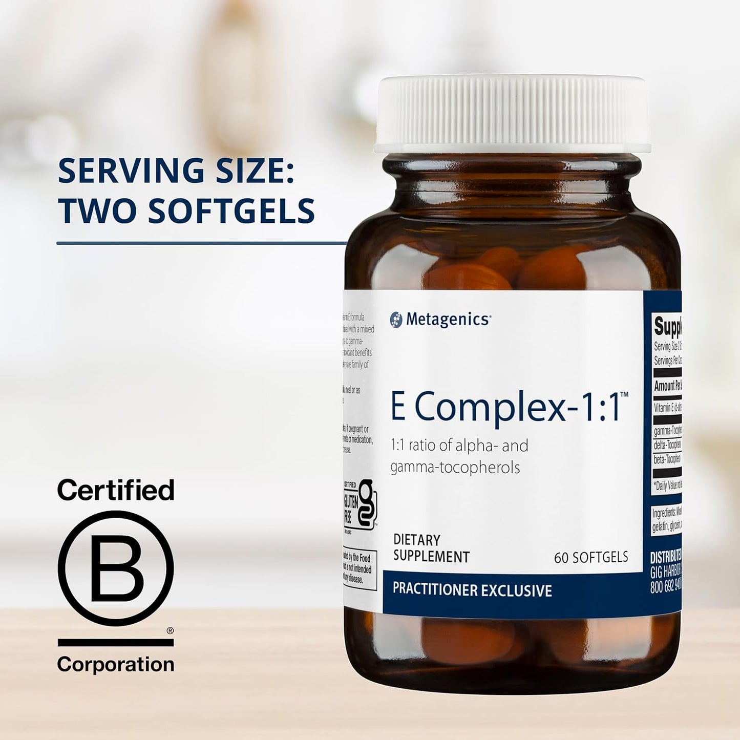 E Complex-1:1™ | Metagenics® | 60 Softgels