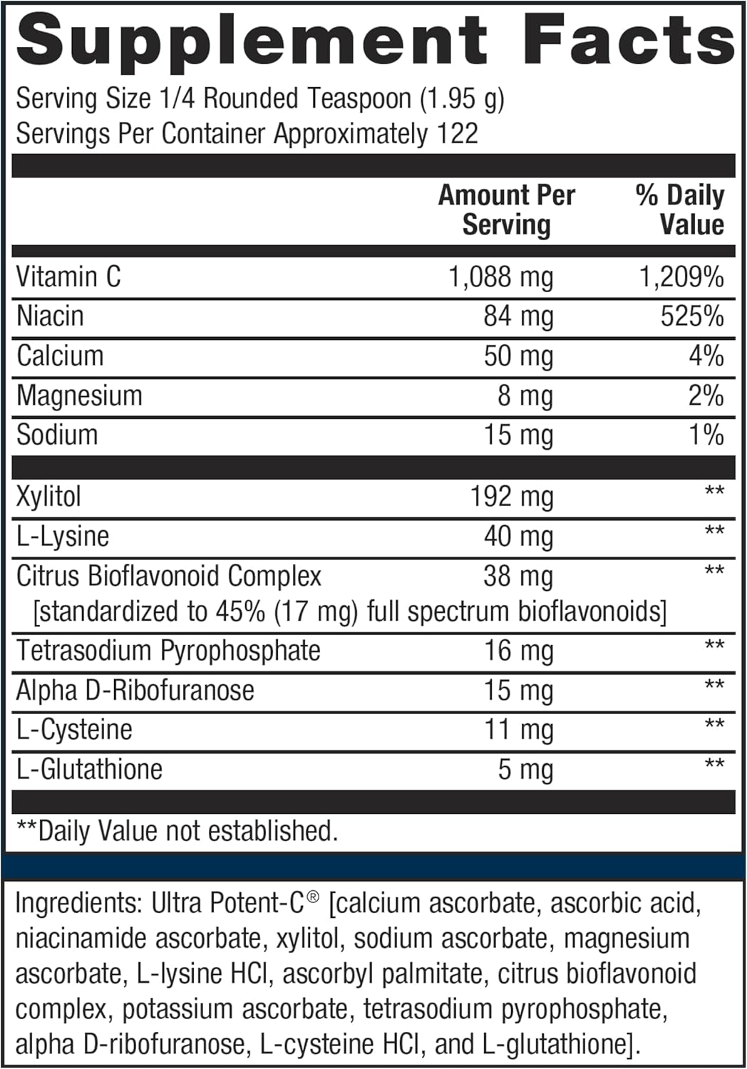 Ultra Potent-C® Powder | Metagenics | 8.39 oz