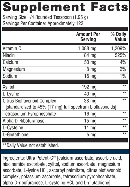 Ultra Potent-C® Powder | Metagenics | 8.39 oz