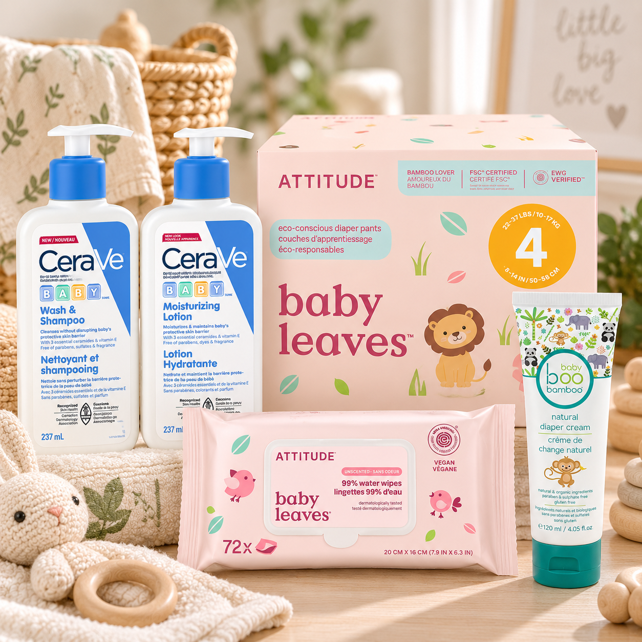 Complete Baby Care Routine – Baby Wash, Lotion, Diapers, Wipes & Diaper Cream
