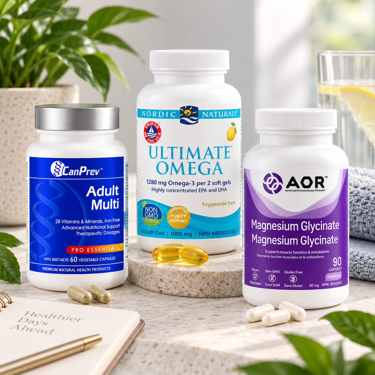 Daily Wellness Routine – Multivitamin, Omega-3 & Magnesium Support