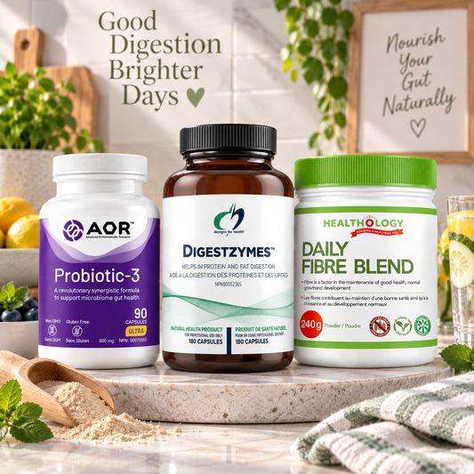 Digestive Wellness Routine – Probiotic, Digestive Enzyme & Fibre Support
