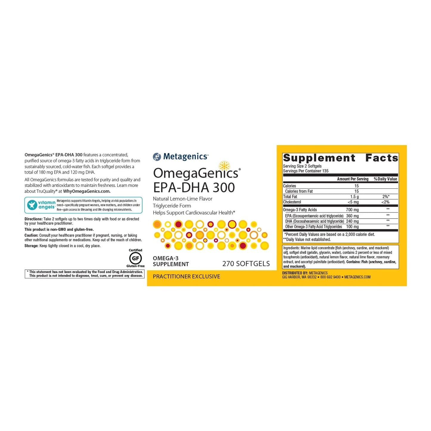 OmegaGenics EPA-DHA 300 | Metagenics® | 270 Softgels